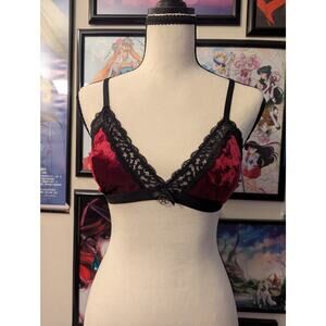 Killstar Immortal Velvet Bralette Sz M